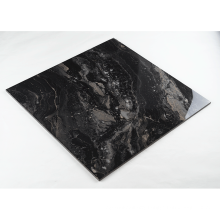 Foshan 600*600mm glossy finishing surface black color marble glazed  porcelain tiles